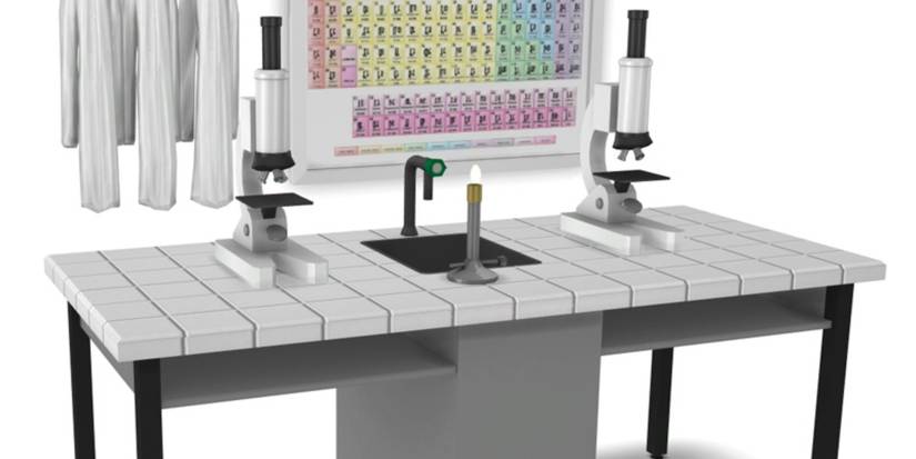 a science lab based custom content with labcoats and telescopes