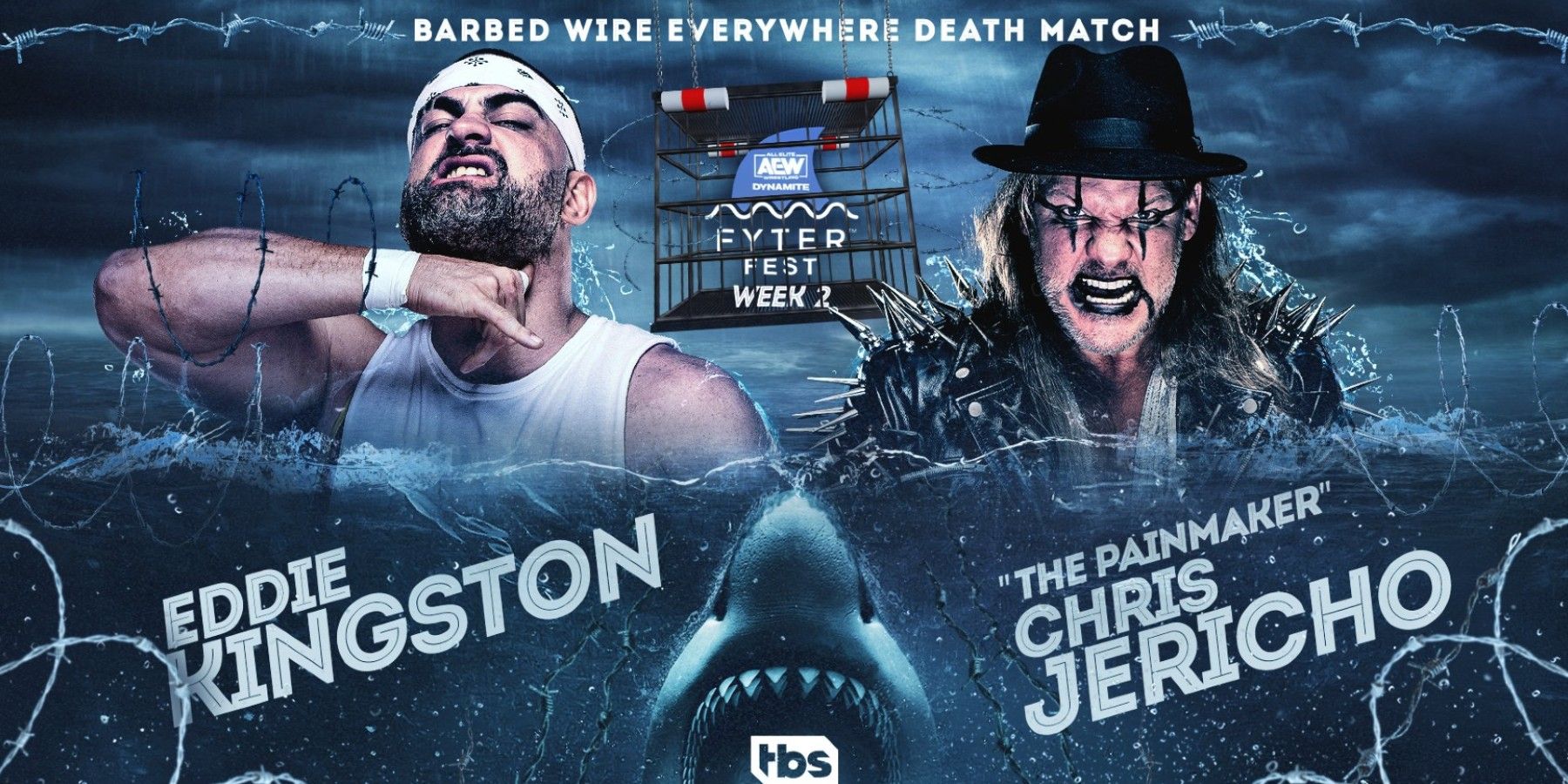 Eddie Kingston and Chris Jericho Barbed Wire Everywhere match card