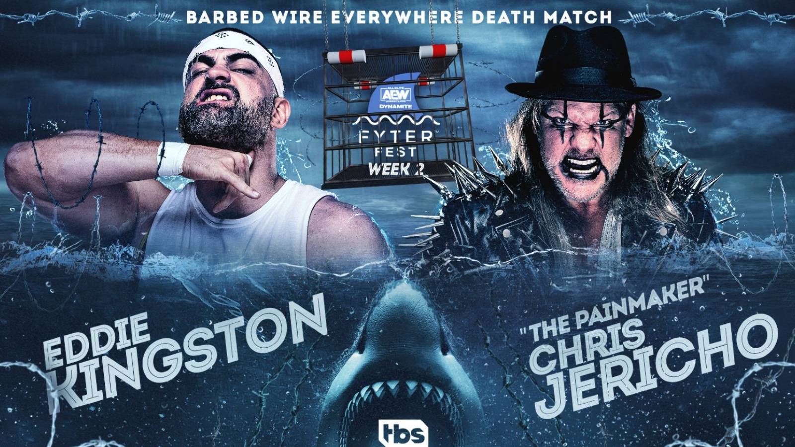Eddie Kingston and Chris Jericho Barbed Wire Everywhere match card