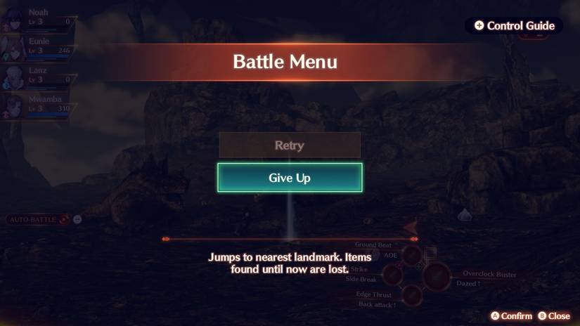 battle menu xenoblade chronicles 3