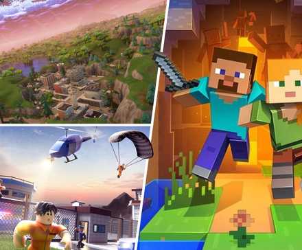 Fortnite, Roblox, and Minecraft