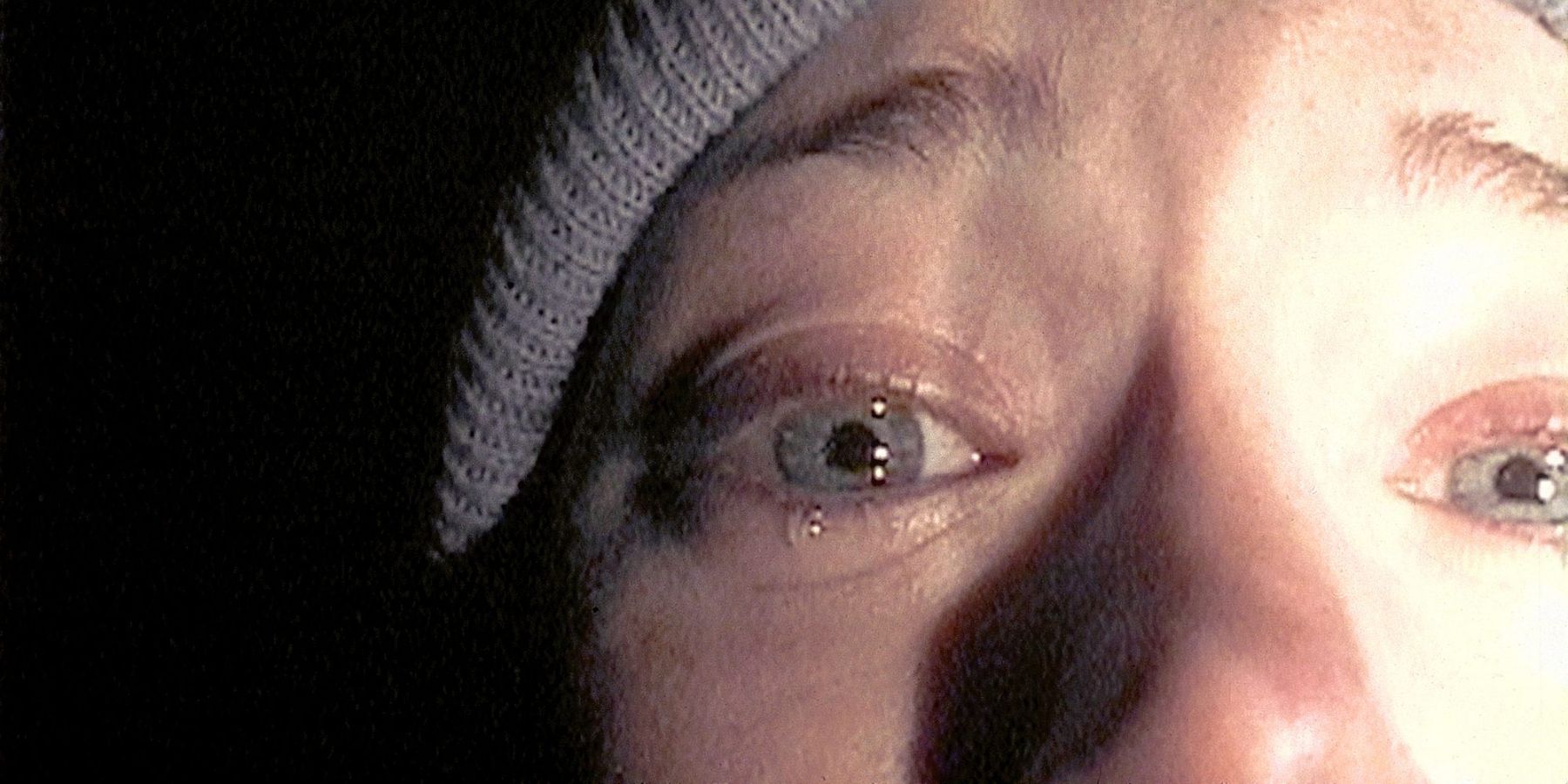 A close-up of a character from The Blair Witch Project