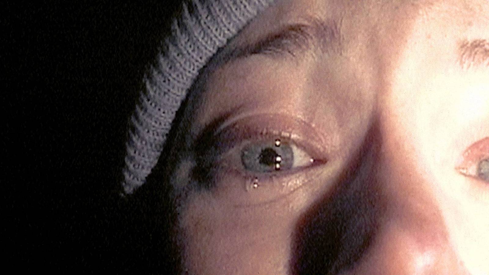 A close-up of a character from The Blair Witch Project