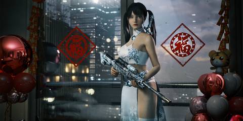 bright-memory-infinite-cheongsam-blue-flowers