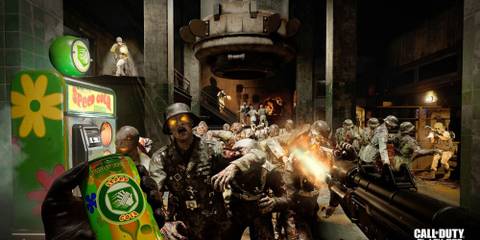 A Horde Of Zombies Lunging At The Player