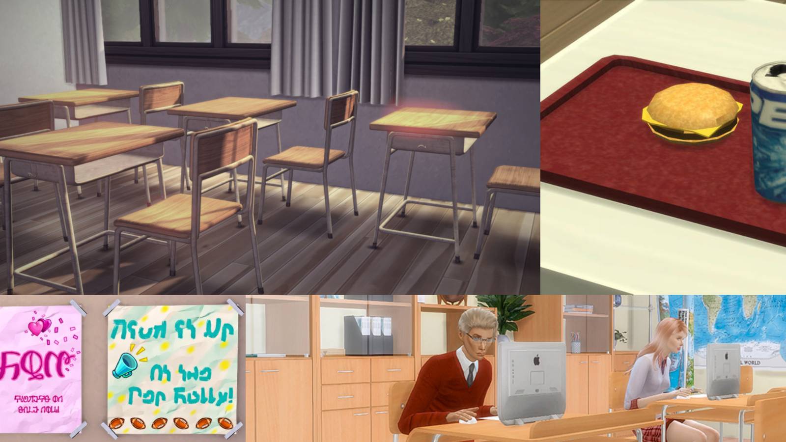 a collage of sims 4 cc that can be used for new expansion pack