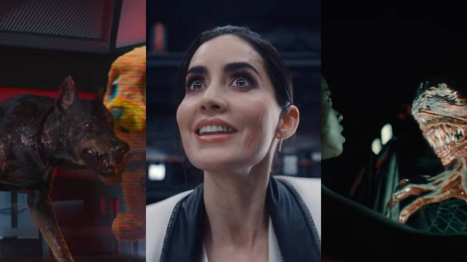 Infected dog, Evelyn Marcus, And Licker In Netflix's Resident Evil Series