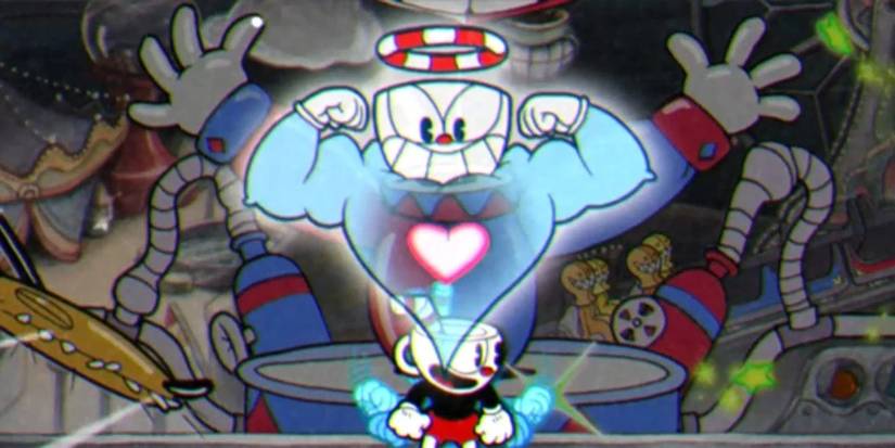 cuphead using the giant ghost super art