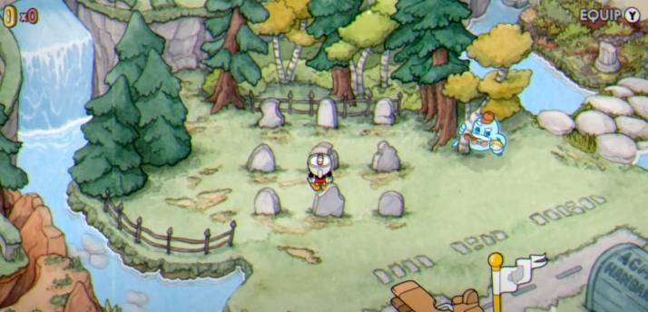 cuphead dlc gravestones puzzle ghost