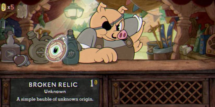 cuphead dlc shop broken relic