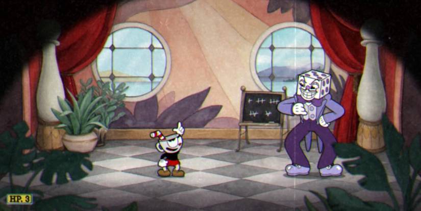 cuphead with mr king dice singing