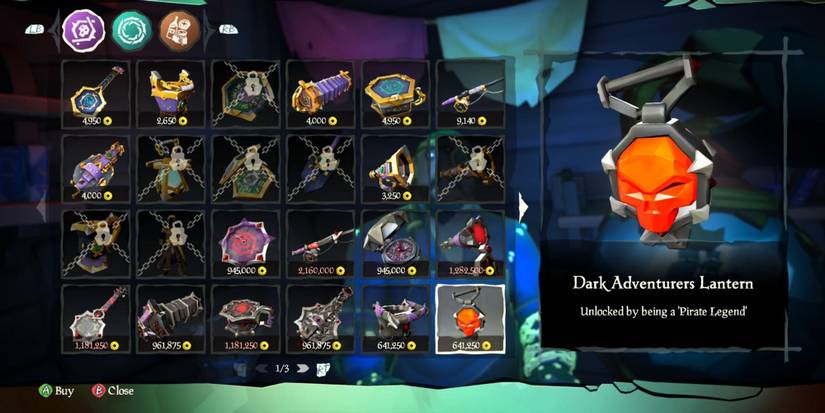 Dark Adventurers Lantern in the Sea of Thieves Athena's Fortune shop
