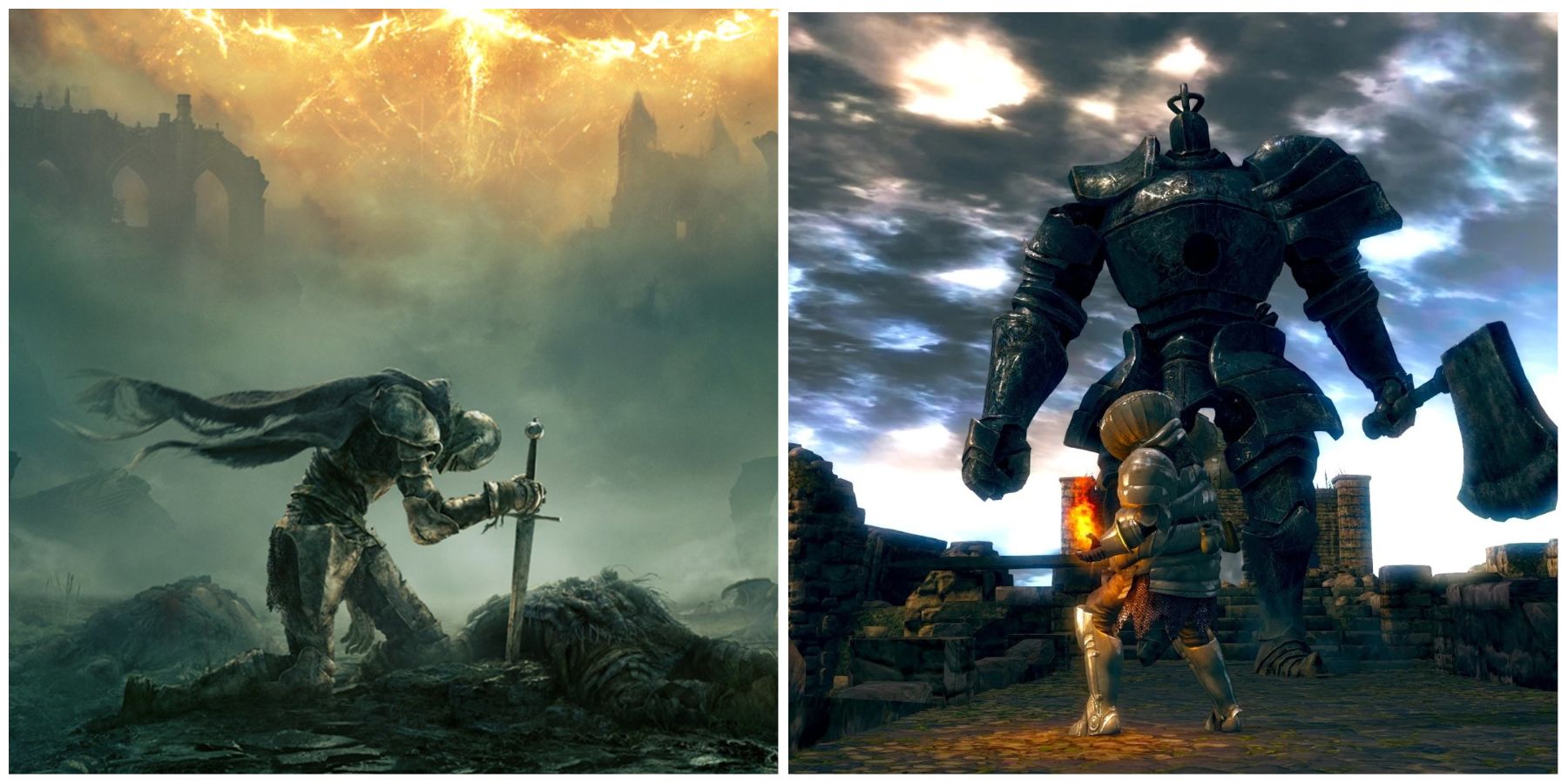 (Left) Elden Ring (Right) Dark Souls 1