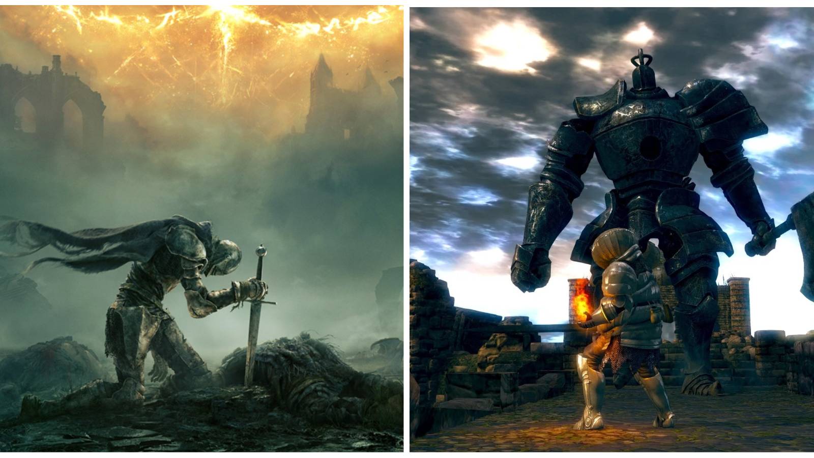(Left) Elden Ring (Right) Dark Souls 1