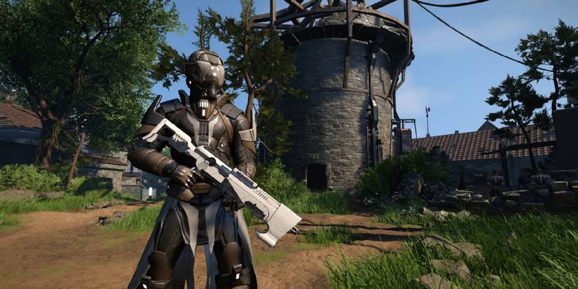 Elex 2 protagonist armed with a gun
