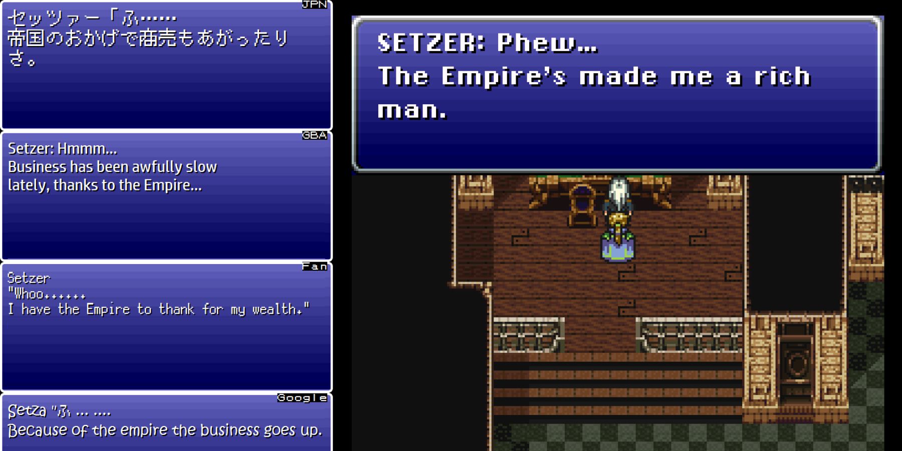 Setzer and Edgar in FF6