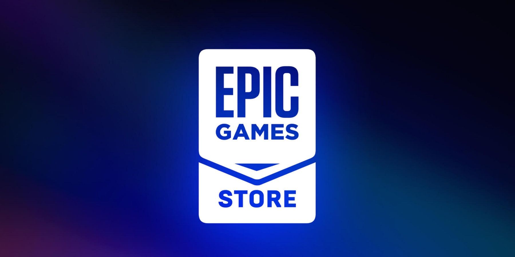 epic games store logo with blue background