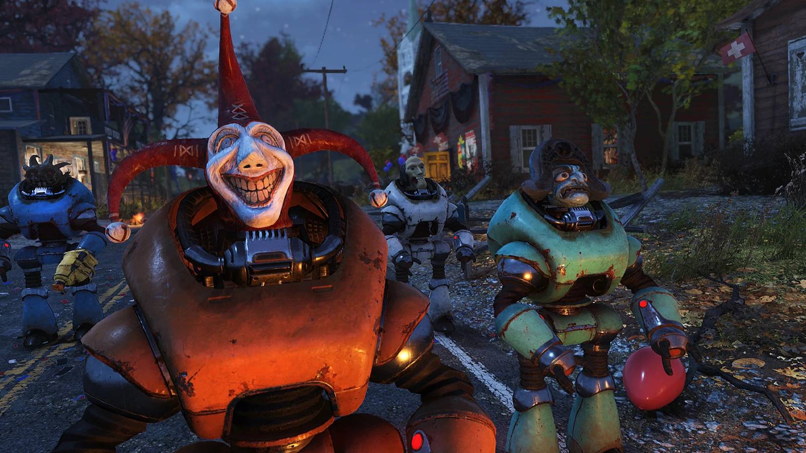 Fasnacht Day robots in Fallout 76