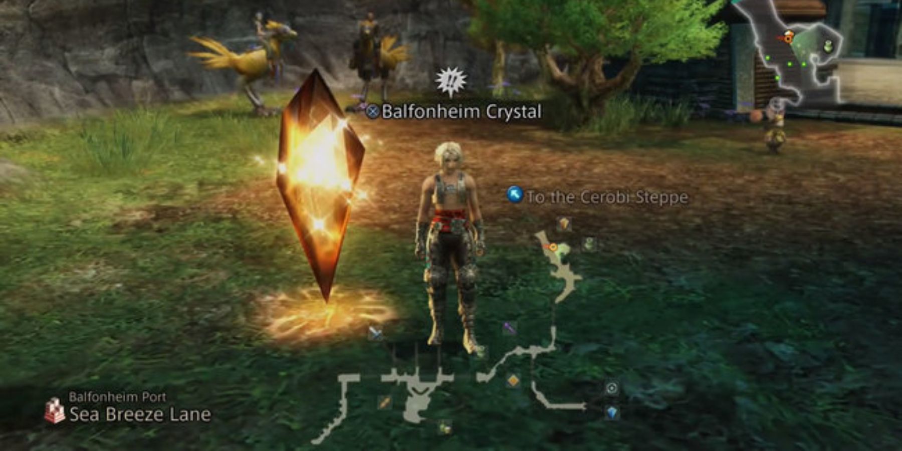 Vaan and a Save Crystal in Final Fantasy 12