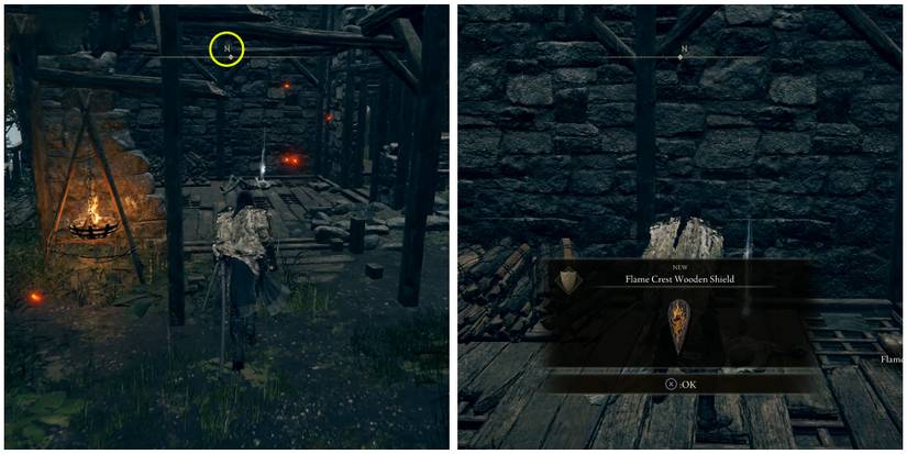 flame crest wooden shield loctaion in elden ring