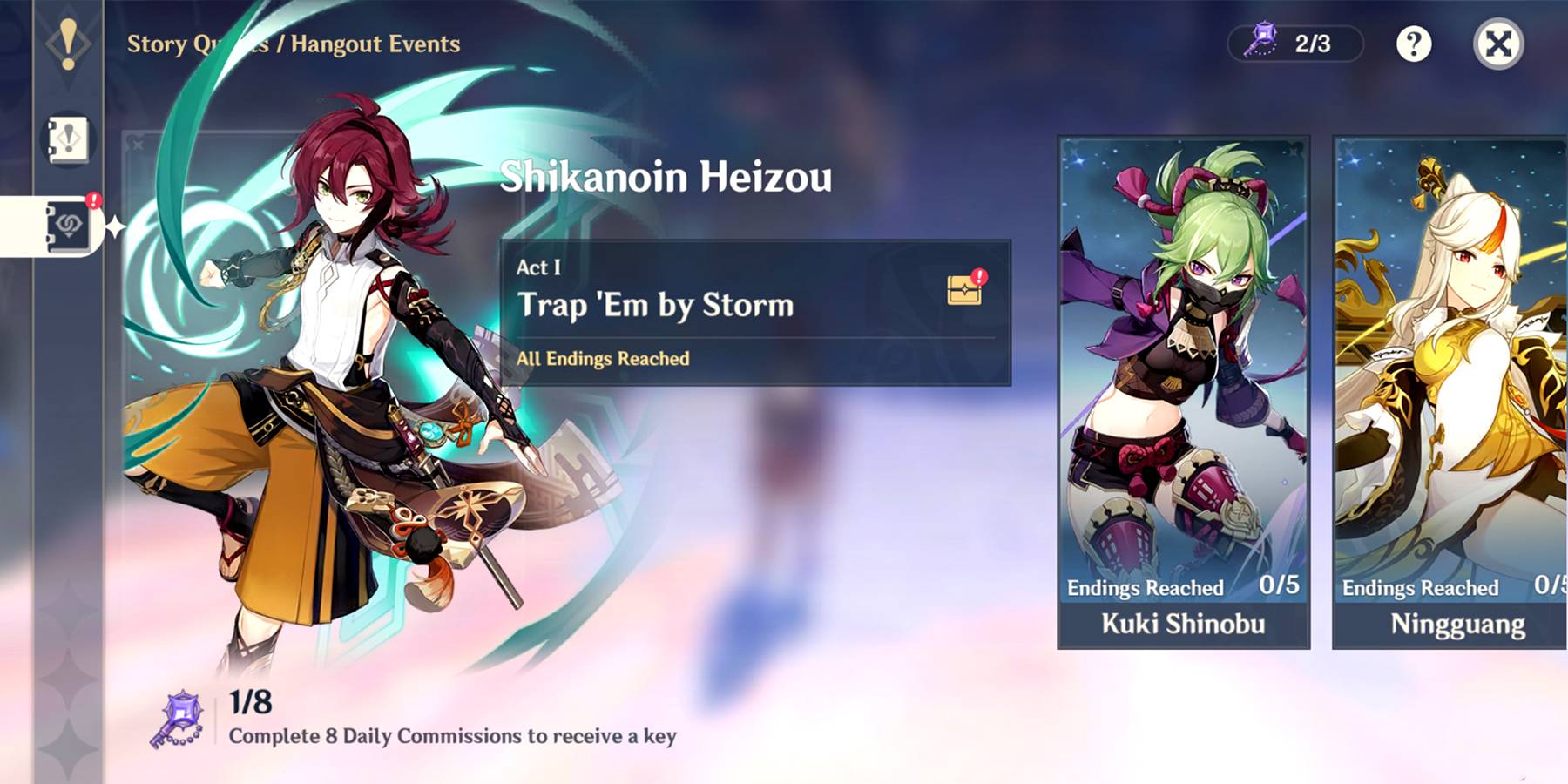 Heizou hangout guide