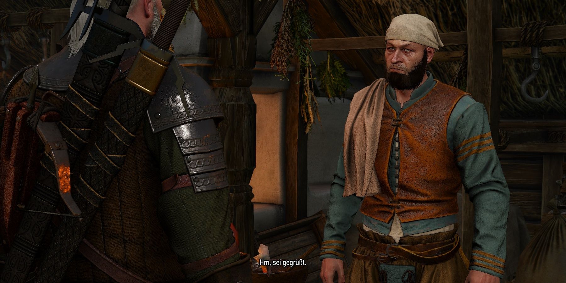 geralt and a blacksmith in witcher 3