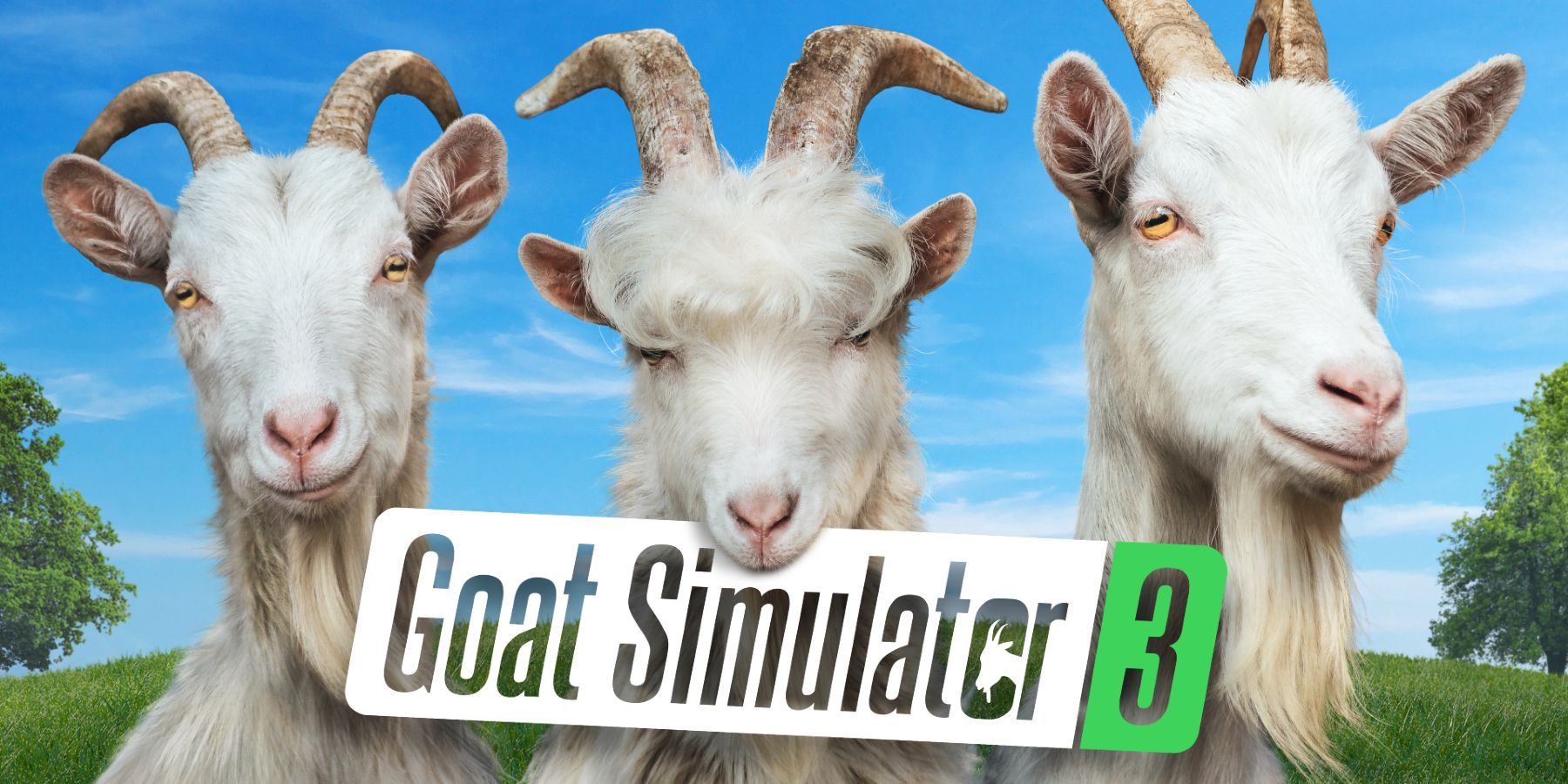 goat simulator 3 field logo key art