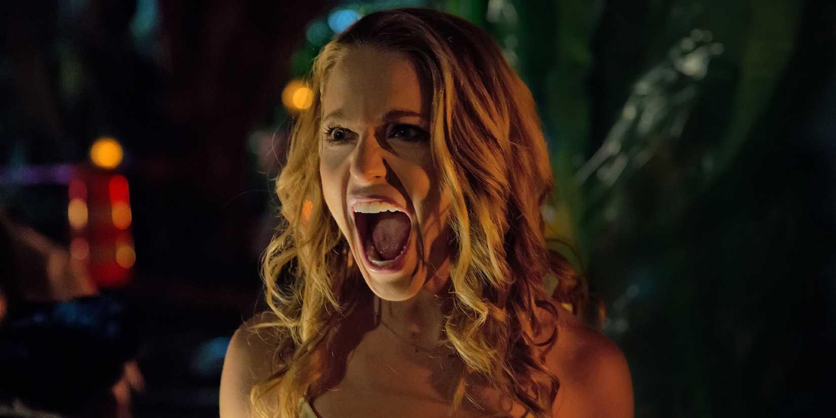 Jessica Rothe screaming as Tree in Happy Death Day