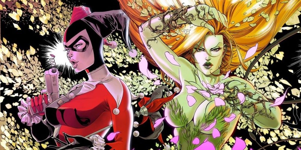 harley quinn and poison ivy in gotham city sirens