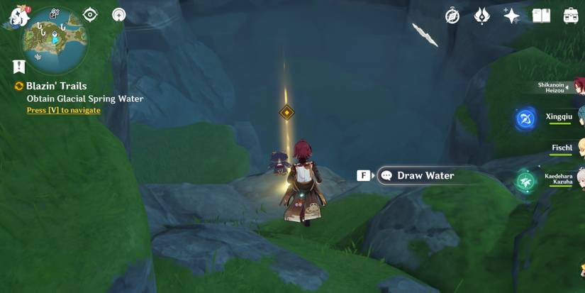 heizou about to draw water in genshin impact