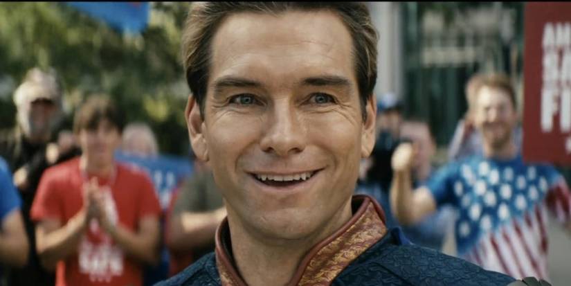 homelander with a crowd of people