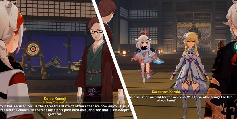 kazuha talking to kujou kamaji