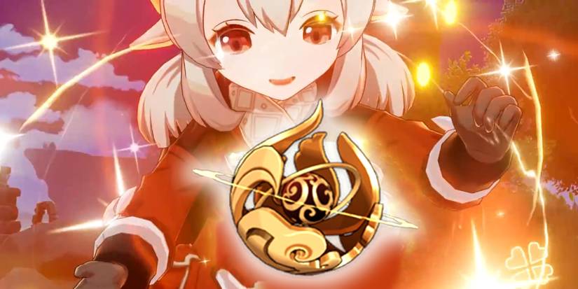 klee holding solar pearl in genshin impact