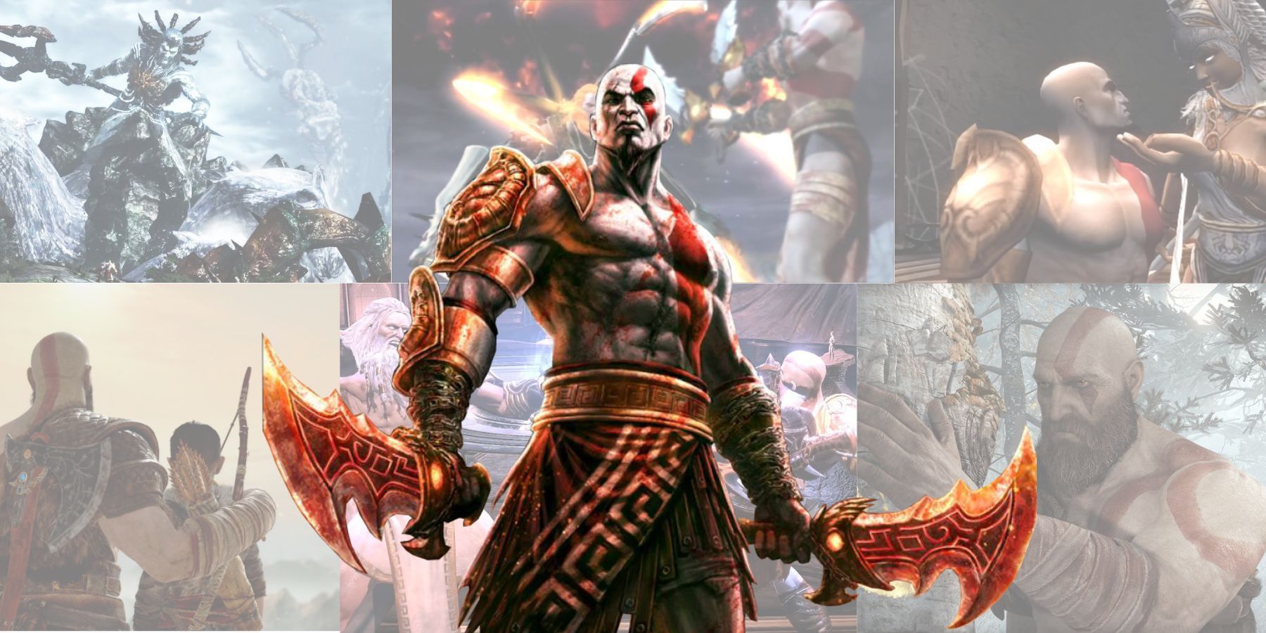 kratos god of war sony playstation franchise series best epic emotional moments zeus atreus