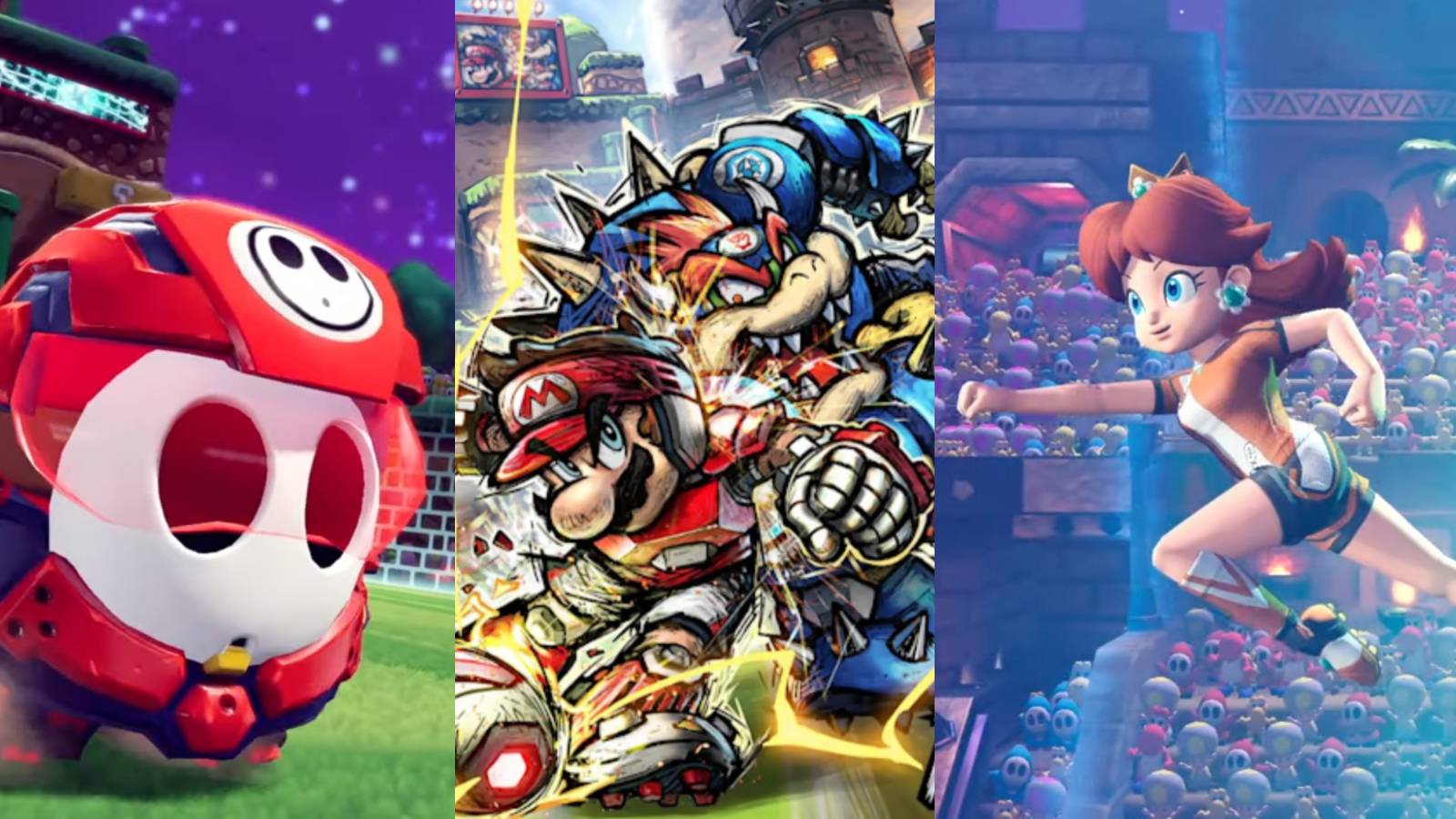 mario strikers battle league shy guy mario bowser daisy