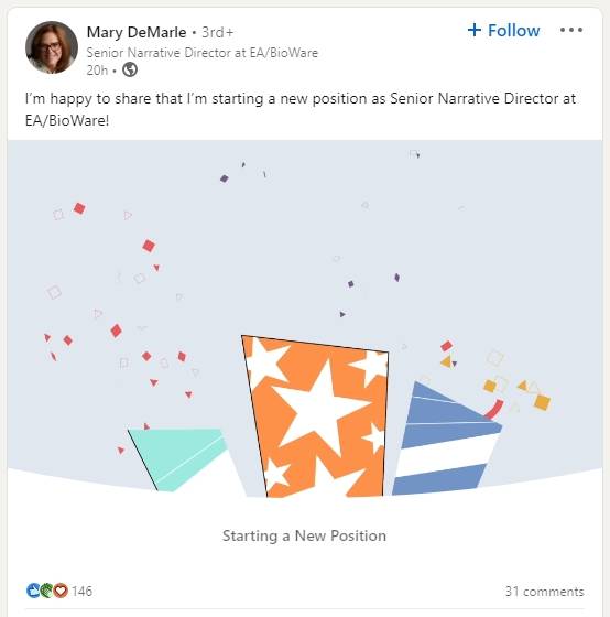 mary demarle joins bioware