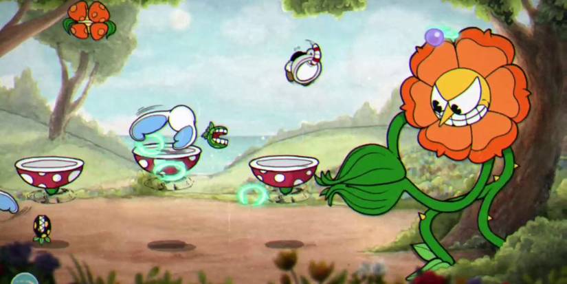 cuphead using the roundabout weapon