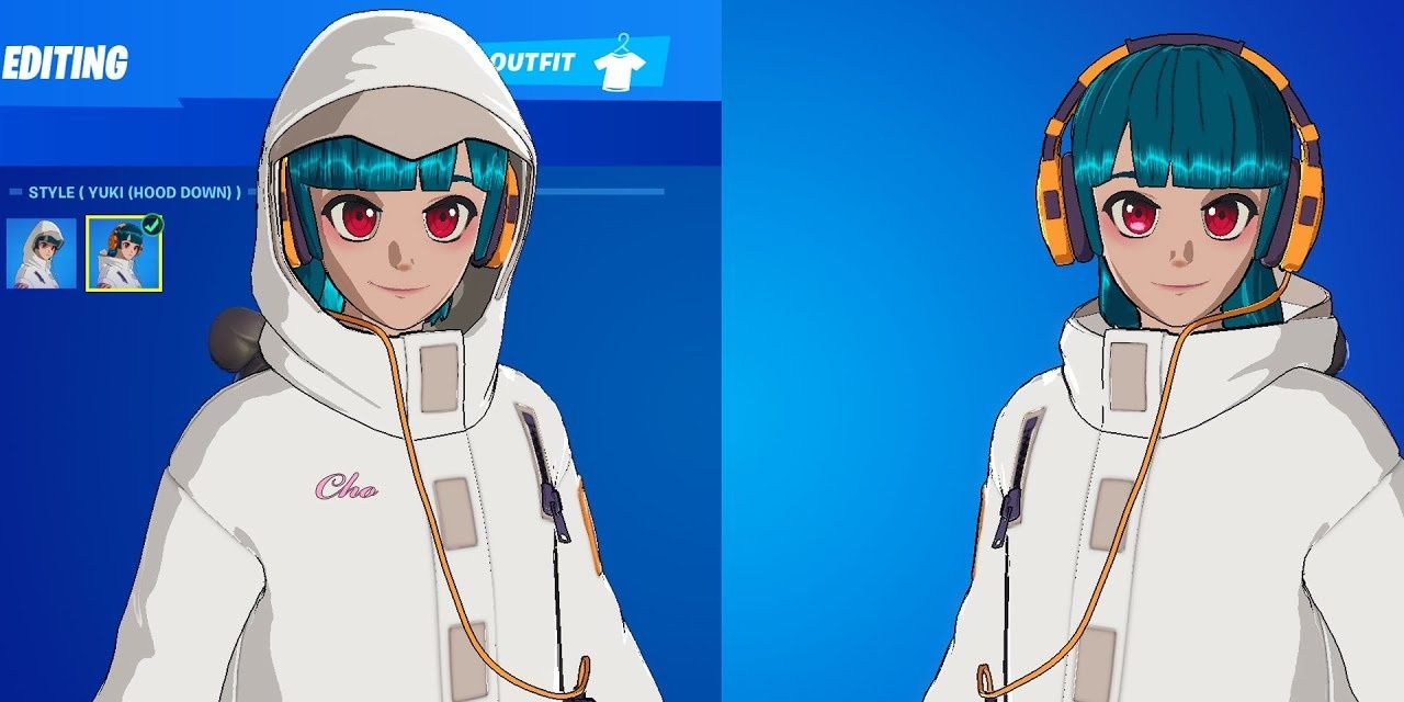 yuki selectable styles from fortnite outfit