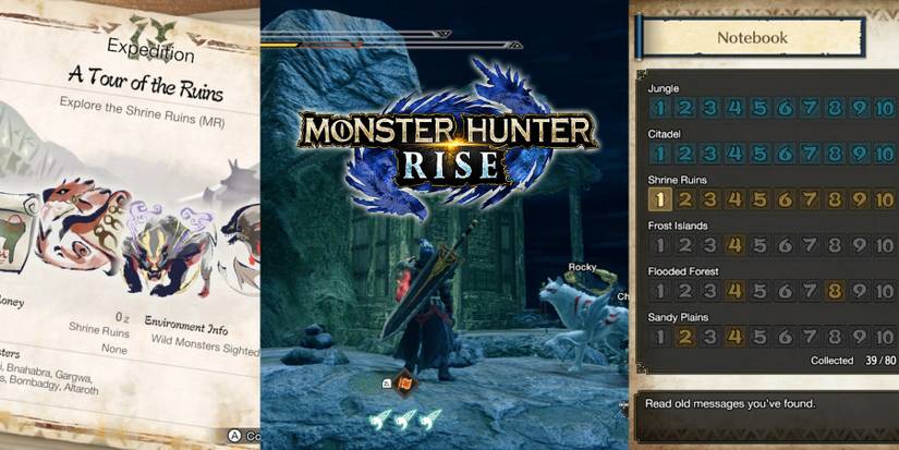 mh rise sunbreak shrine ruins relic records secret messages