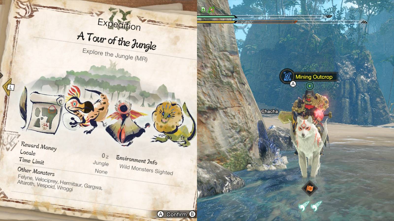 monster hunter rise sunbreak jungle map mining outcrop