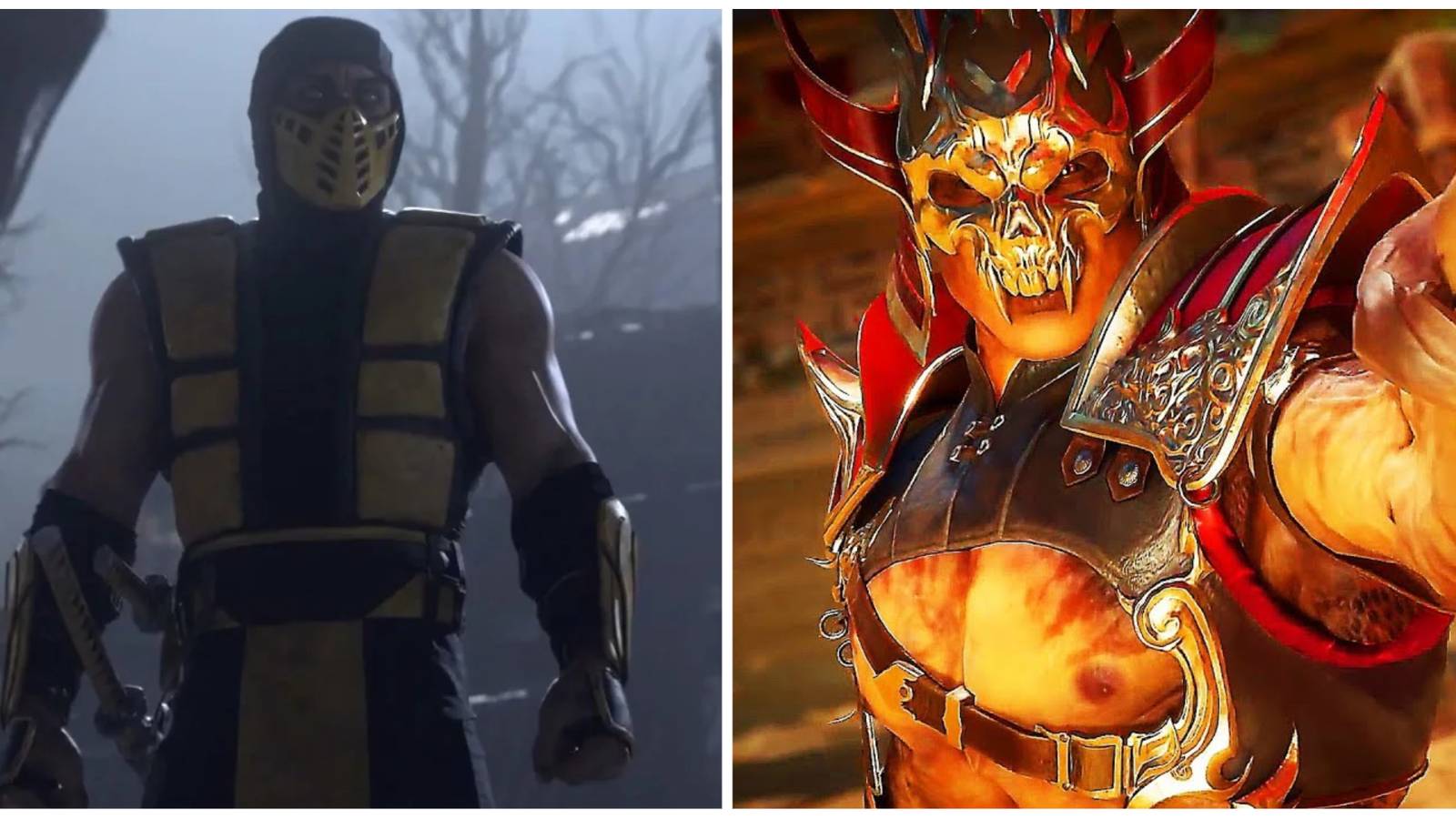 (Left) Scorpion (Right) Shao Kahn