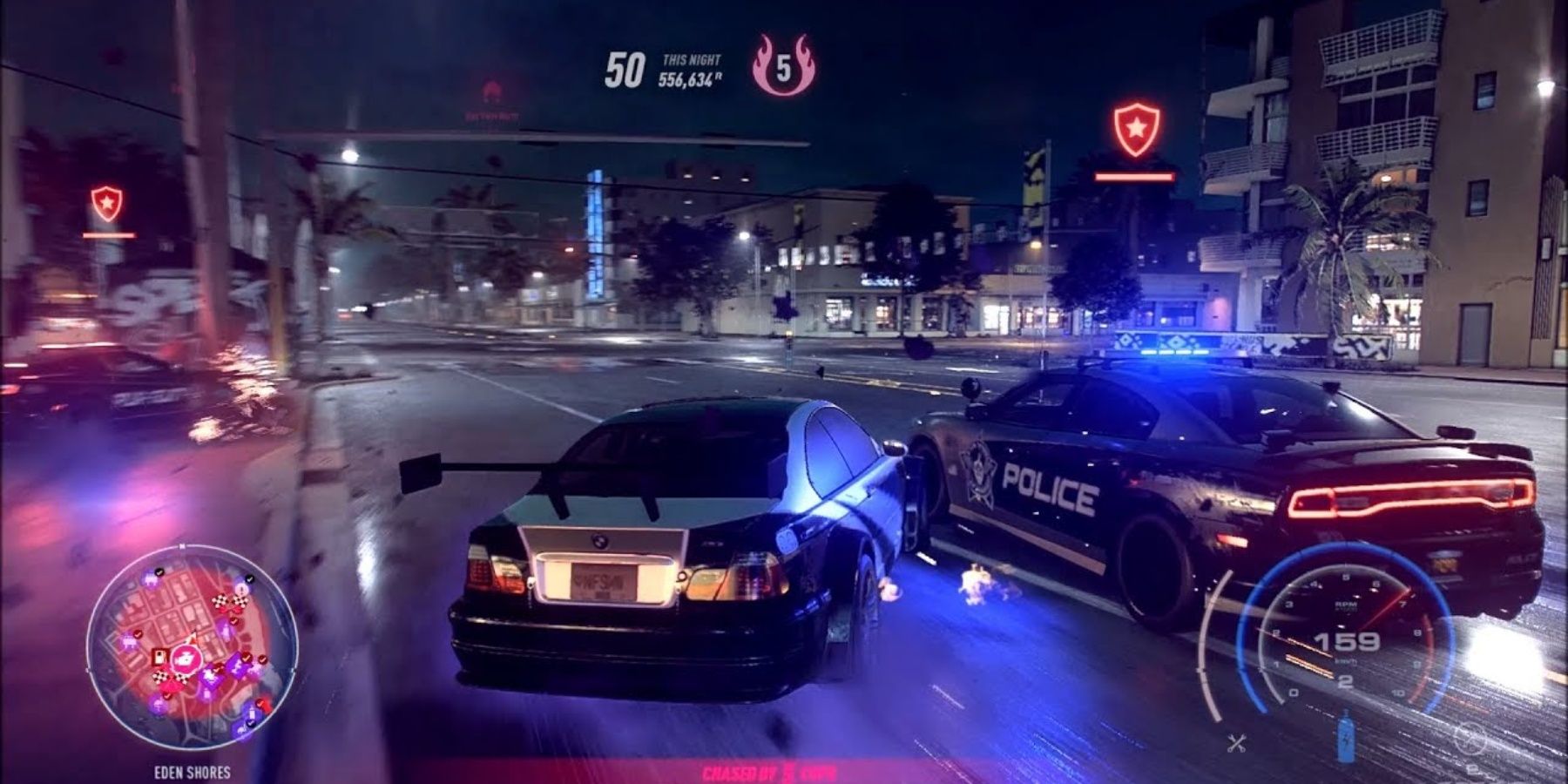 nfs heat police chase