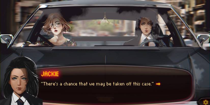 night cascades jackie and diane talking in the car