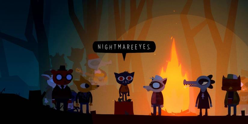 night in the woods mae saying nightmare eyes at a party 
