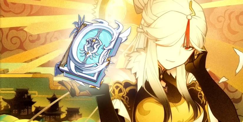 ningguang holding lost prayer in genshin impact