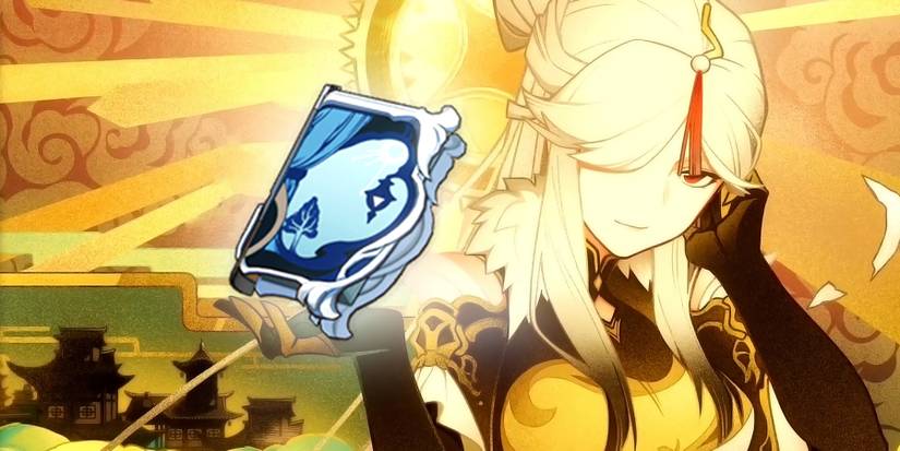 ningguang holding widsith in genshin impact