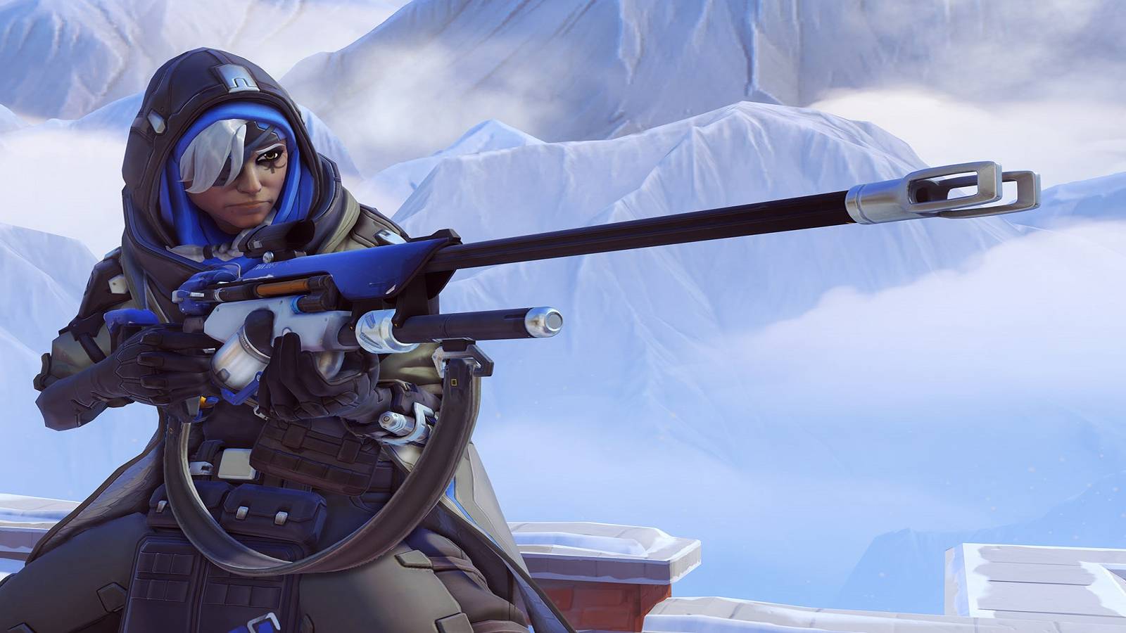 An Overwatch player uses Ana's sleeper dart to near perfection to drop an enemy Widowmaker into a minefield.