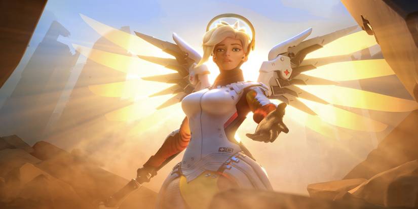 An Overwatch player gets a full team resurrect with Mercy's original ultimate.