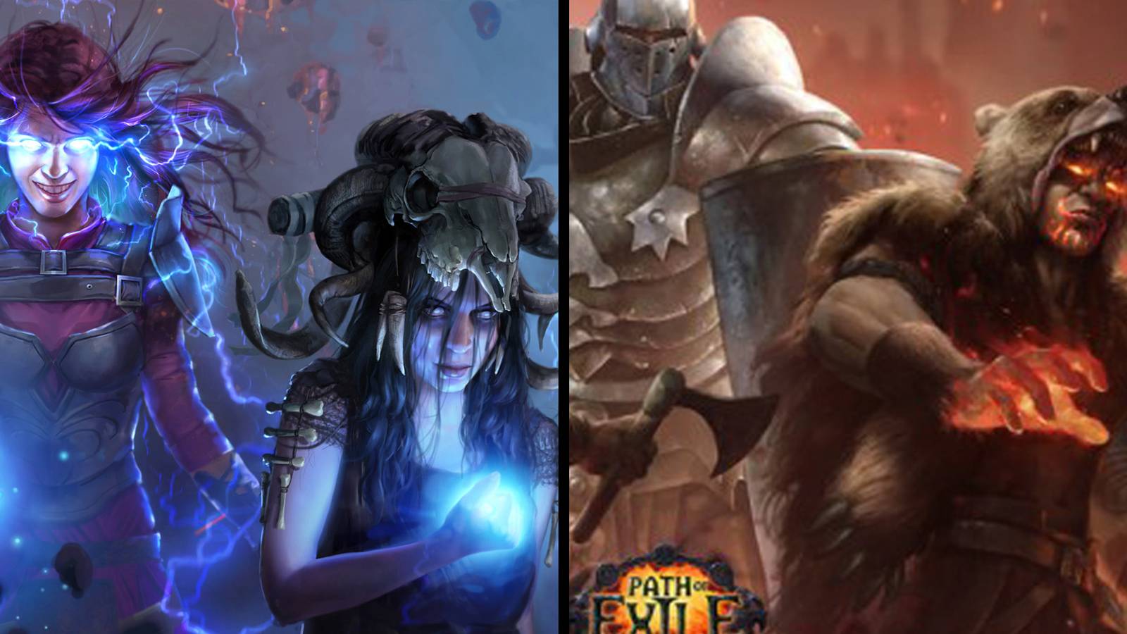 Key art showing multiple Ascendancy classes in Path of Exile.