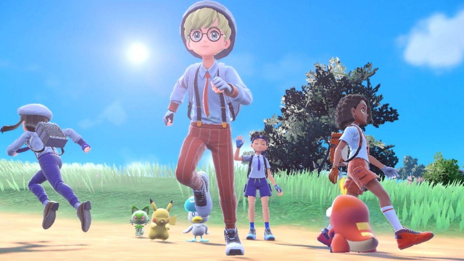 pokemon four players and their starters